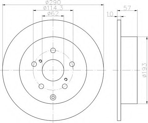 HELLA - 8DD 355 114-371 - Тормозной диск (Тормозная система)