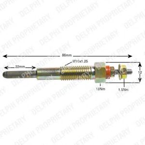 DELPHI - HDS394 - Свеча накаливания (Система накаливания)