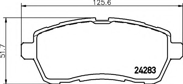 HELLA - 8DB 355 013-211 - Комплект тормозных колодок, дисковый тормоз (Тормозная система)