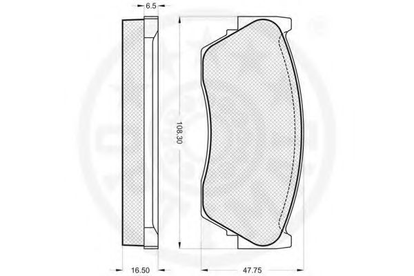 OPTIMAL - 9814 - Комплект тормозных колодок, дисковый тормоз (Тормозная система)