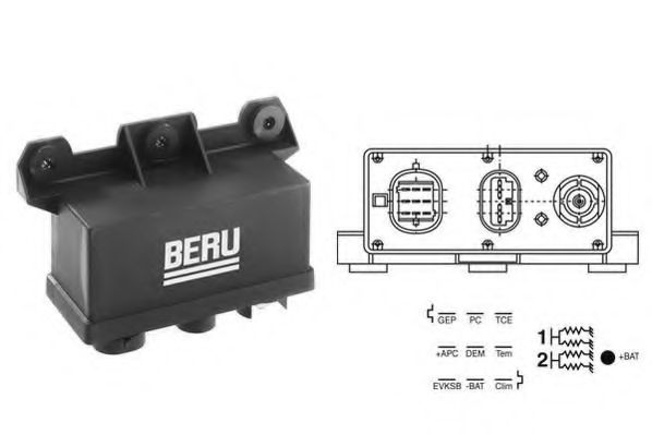 BERU - GR067 - Блок управления, время накаливания (Система накаливания)