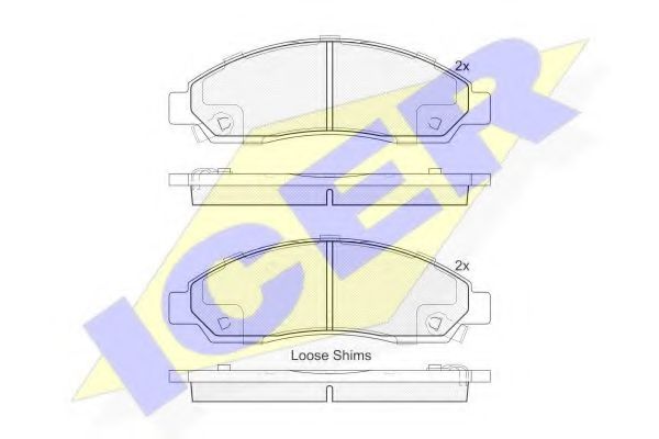 ICER - 181974 - Комплект тормозных колодок, дисковый тормоз (Тормозная система)