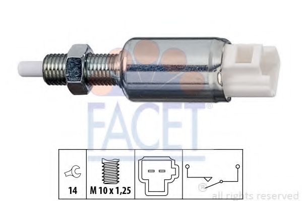 FACET - 7.1258 - Выключатель, привод сцепления (Tempomat) (Система регулирования скорости)