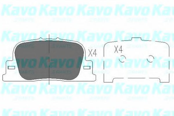 KAVO PARTS - KBP-9069 - Комплект тормозных колодок, дисковый тормоз (Тормозная система)