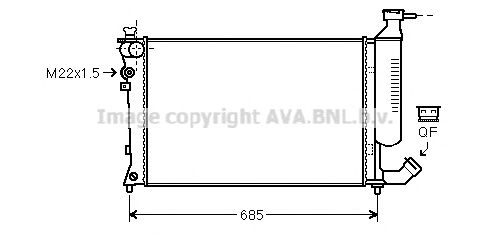 AVA QUALITY COOLING - CN2157 - Радиатор, охлаждение двигателя (Охлаждение)