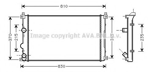 AVA QUALITY COOLING - RTA2322 - Радиатор, охлаждение двигателя (Охлаждение)