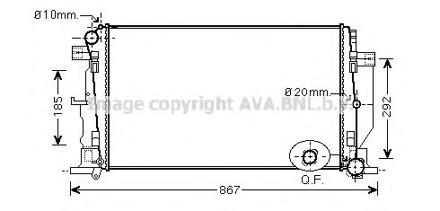 AVA QUALITY COOLING - VW2279 - Радиатор, охлаждение двигателя (Охлаждение)