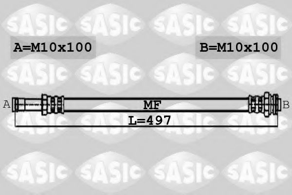 SASIC - 6606014 - Тормозной шланг (Тормозная система)