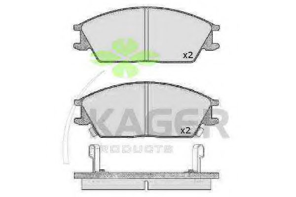 KAGER - 35-0058 - Комплект тормозных колодок, дисковый тормоз