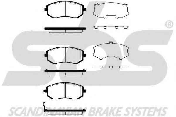 SBS - 1501224413 - Комплект тормозных колодок, дисковый тормоз (Тормозная система)