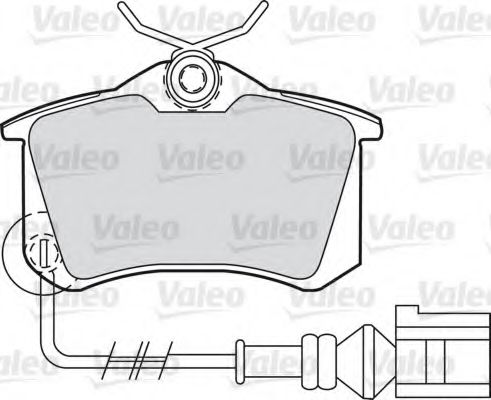 VALEO - 598674 - Комплект тормозных колодок, дисковый тормоз (Тормозная система)