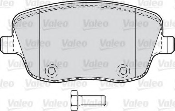 VALEO - 598720 - Комплект тормозных колодок, дисковый тормоз (Тормозная система)