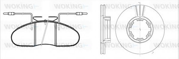 WOKING - 81483.00 - Комплект тормозов, дисковый тормозной механизм (Тормозная система)