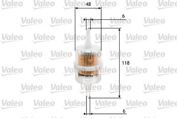 VALEO - 587005 - Топливный фильтр (Система подачи топлива)