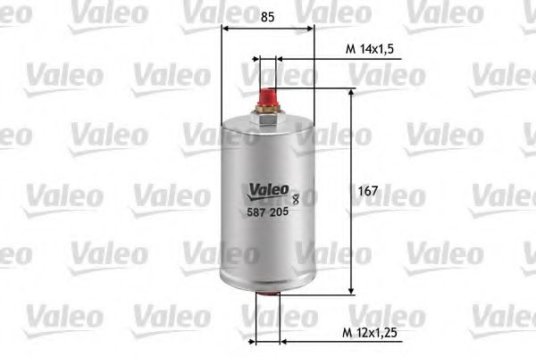 VALEO - 587205 - Топливный фильтр (Система подачи топлива)