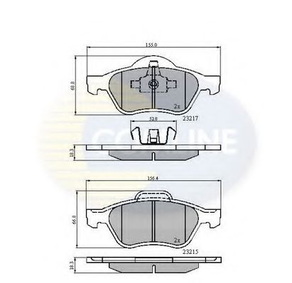 COMLINE - CBP01115 - Комплект тормозных колодок, дисковый тормоз (Тормозная система)