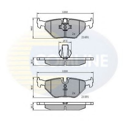 COMLINE - CBP01011 - Комплект тормозных колодок, дисковый тормоз (Тормозная система)