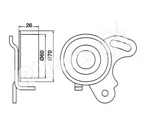 IPS PARTS - ITB-6503 - Устройство для натяжения ремня, ремень ГРМ (Ременный привод)