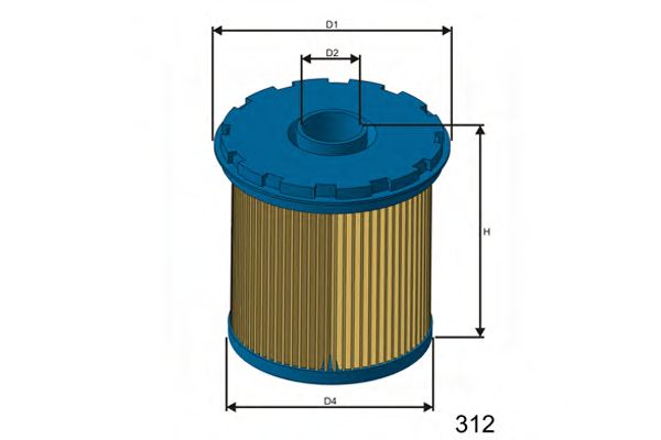 MISFAT - F690 - Топливный фильтр (Система подачи топлива)