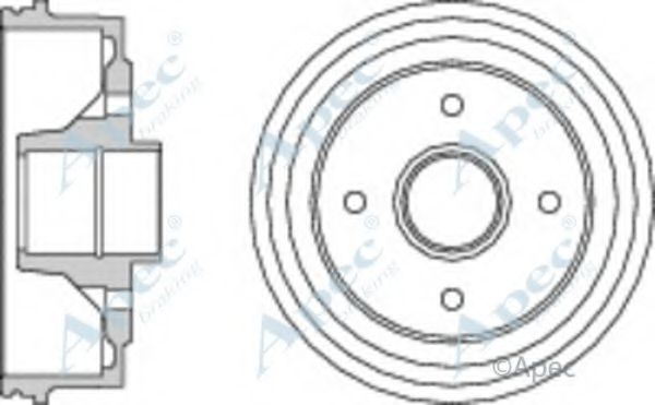 APEC BRAKING - DRM9115 - Тормозной барабан (Тормозная система)