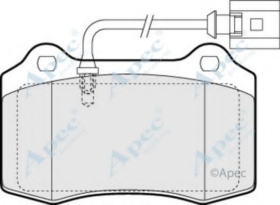 APEC BRAKING - PAD1374 - Комплект тормозных колодок, дисковый тормоз (Тормозная система)