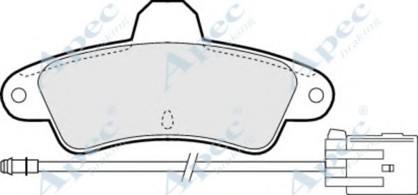 APEC BRAKING - PAD807 - Комплект тормозных колодок, дисковый тормоз (Тормозная система)