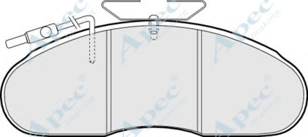 APEC BRAKING - PAD838 - Комплект тормозных колодок, дисковый тормоз (Тормозная система)