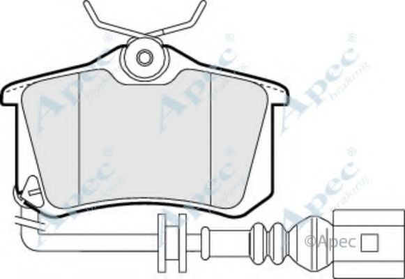 APEC BRAKING - PAD1220 - Комплект тормозных колодок, дисковый тормоз (Тормозная система)