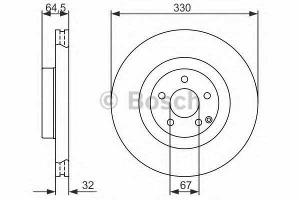 BOSCH - 0 986 479 415 - Тормозной диск (Тормозная система)