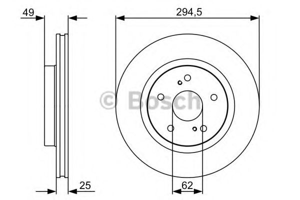 BOSCH - 0 986 479 559 - Тормозной диск (Тормозная система)