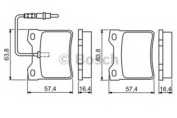 BOSCH - 0 986 494 055 - Комплект тормозных колодок, дисковый тормоз (Тормозная система)