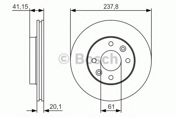 BOSCH - 0 986 479 R66 - Тормозной диск (Тормозная система)