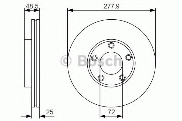 BOSCH - 0 986 479 R83 - Тормозной диск (Тормозная система)