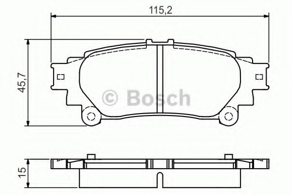 BOSCH - 0 986 495 174 - Комплект тормозных колодок, дисковый тормоз (Тормозная система)