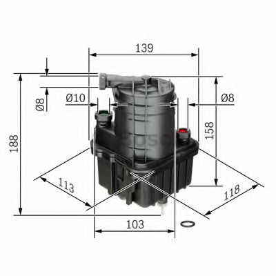 BOSCH - 0 450 907 016 - Топливный фильтр (Система подачи топлива)