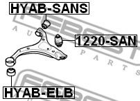 FEBEST - HYAB-SANS - Подвеска, рычаг независимой подвески колеса (Подвеска колеса)