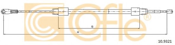 COFLE - 10.9321 - Трос, стояночная тормозная система (Тормозная система)