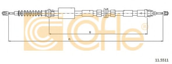 COFLE - 11.5511 - Трос, стояночная тормозная система (Тормозная система)