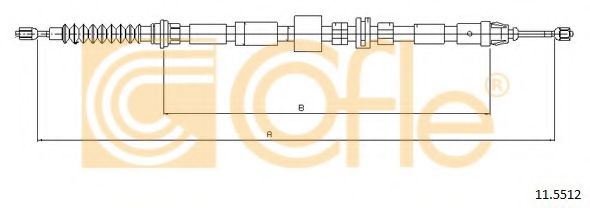 COFLE - 11.5512 - Трос, стояночная тормозная система (Тормозная система)