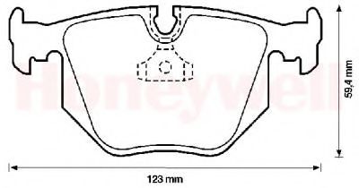 BENDIX - 571545B - Комплект тормозных колодок, дисковый тормоз