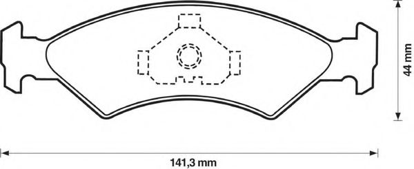 BENDIX - 571412B - Комплект тормозных колодок, дисковый тормоз