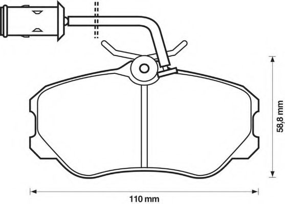 BENDIX - 571471B - Комплект тормозных колодок, дисковый тормоз