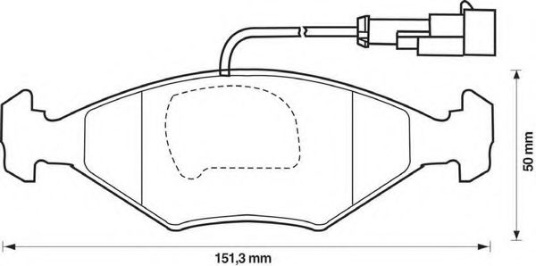 BENDIX - 571917B - Комплект тормозных колодок, дисковый тормоз