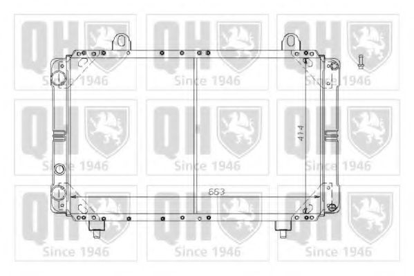 QUINTON HAZELL - QER1274 - Радиатор, охлаждение двигателя (Охлаждение)