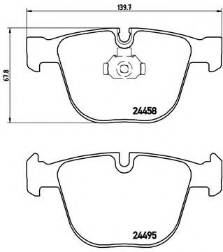 BREMBO - P 06 050 - Комплект тормозных колодок, дисковый тормоз (Тормозная система)