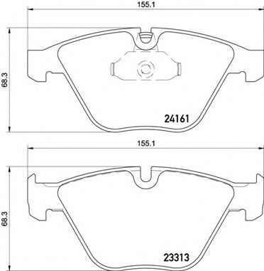 BREMBO - P 06 081 - Комплект тормозных колодок, дисковый тормоз (Тормозная система)