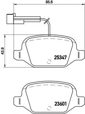 BREMBO - P 23 146 - Комплект тормозных колодок, дисковый тормоз (Тормозная система)