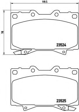 BREMBO - P 83 048 - Комплект тормозных колодок, дисковый тормоз (Тормозная система)