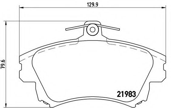 BREMBO - P 86 017 - Комплект тормозных колодок, дисковый тормоз (Тормозная система)