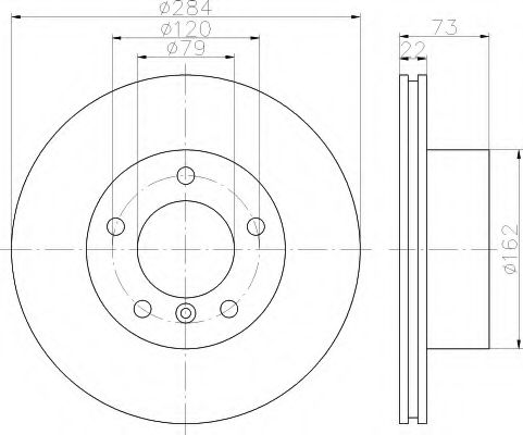 HELLA - 8DD 355 111-211 - Тормозной диск (Тормозная система)